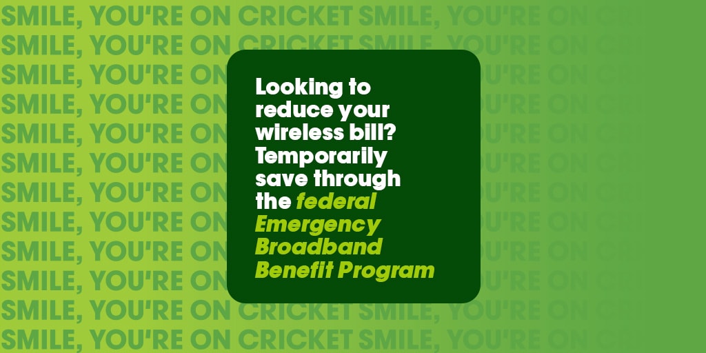 Logotipo del Beneficio de Banda Ancha de Emergencia de Cricket