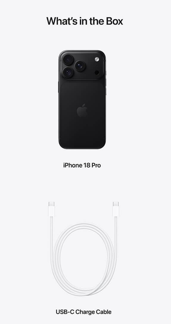Parte posterior de Apple iPhone 18 Pro