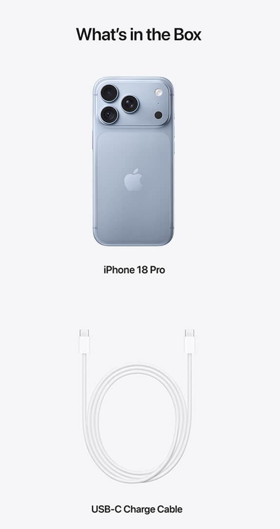 Parte posterior de Apple iPhone 18 Pro