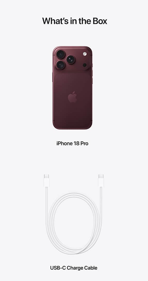 Parte posterior de Apple iPhone 18 Pro