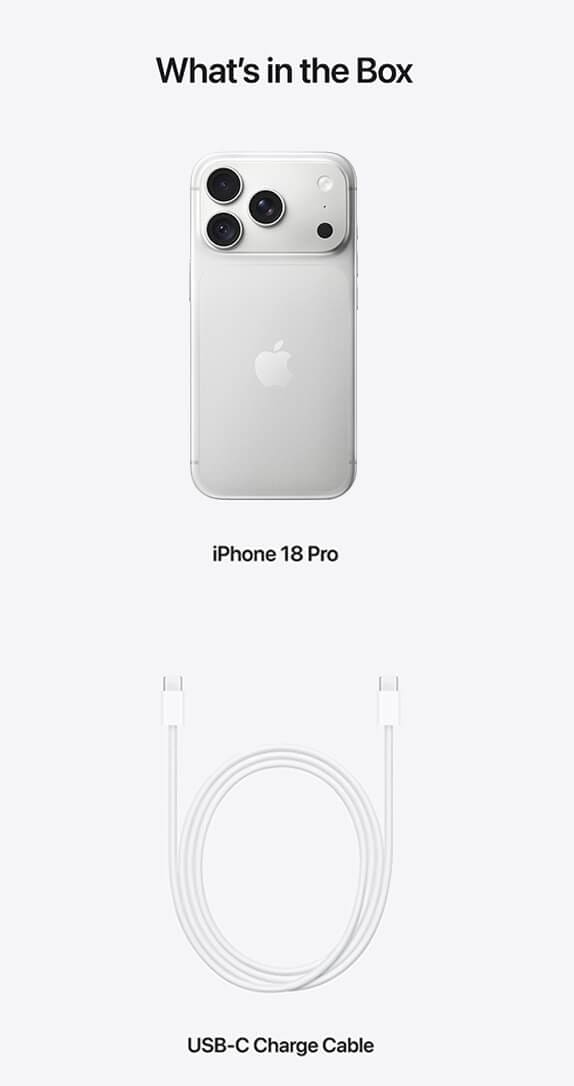 Parte posterior de Apple iPhone 18 Pro