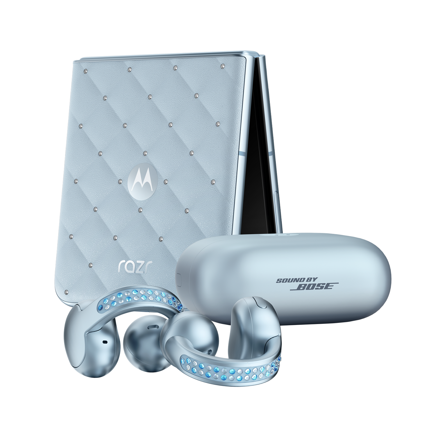 Frente del Motorola razr - Swarovski